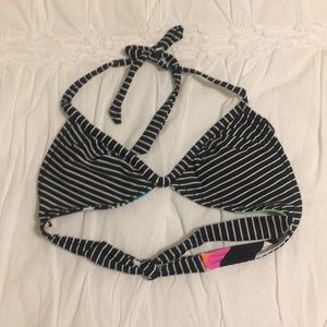 Hula Honey Striped Reversable Bikini Top